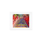 Rio de Janeiro, favela Eseadaria Selarron colorful painted stairway Brazil color landscape photographic photography / photograph Art Print Gallery Image 1