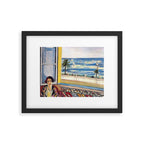 Seated Woman, Back Turned to the Open Window of Ocean & Seaside by Henri Matisse Framed Art Print Gallery Image 6