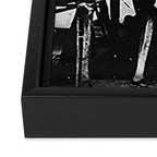 Six Skeletons Smoking vintage black and white photograph / photography poster Framed Canvas Print Gallery Image 3