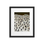 Skiers underway, humorous ski slope winter downhill landscape painting by Franz Sedlacek Framed Art Print Gallery Image 6