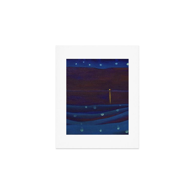 Starlight Night, Lake George, New York landscape painting by Georgia O'Keeffe Art Print Gallery Image 1