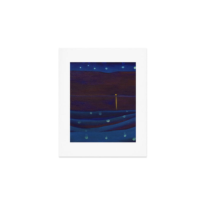 Starlight Night, Lake George, New York landscape painting by Georgia O'Keeffe Art Print Gallery Image 1