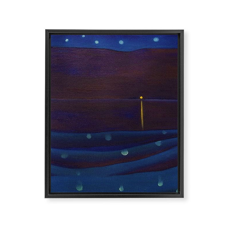 Starlight Night, Lake George, New York landscape painting by Georgia O'Keeffe Framed Canvas Print Gallery Image 8