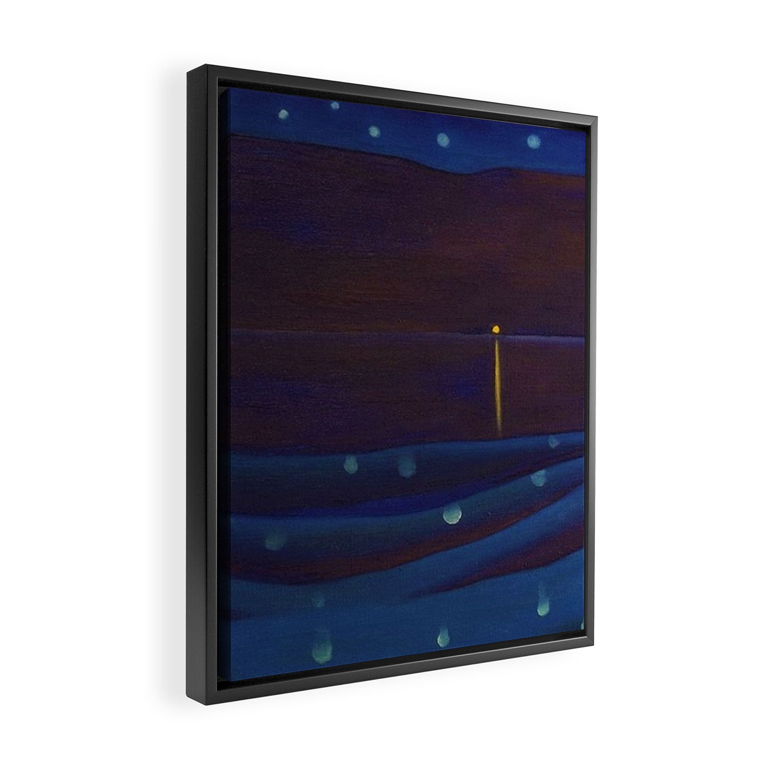 Starlight Night, Lake George, New York landscape painting by Georgia O'Keeffe Framed Canvas Print Gallery Image 2