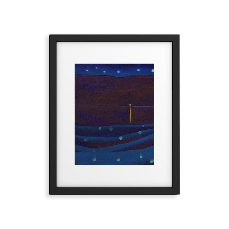 Starlight Night, Lake George, New York landscape painting by Georgia O'Keeffe Framed Art Print Gallery Image 6