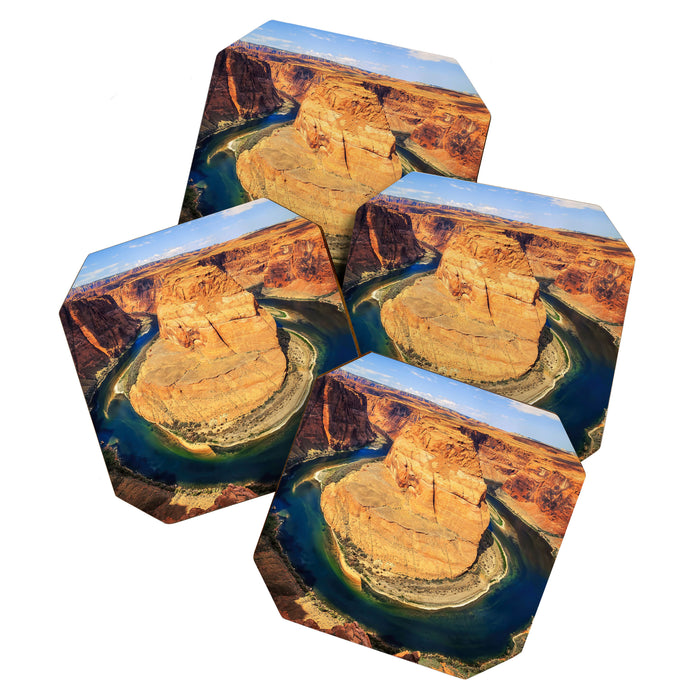 Stunning Horseshoe Bend, Colorado River, Glen Canyon scenic nature canyons photographic art print Coaster Gallery Image 1
