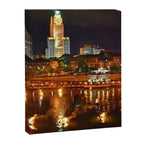Summer Waterfire at Waterplace Park - Providence, Rhode Island Canvas Print Gallery Image 6