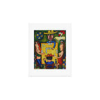 The Domino Players (Juego de Domino), Plaza Dolores, Santiago de Cuba, oil on canvas, by Jose Rodriguez Fuster Art Print Gallery Image 1