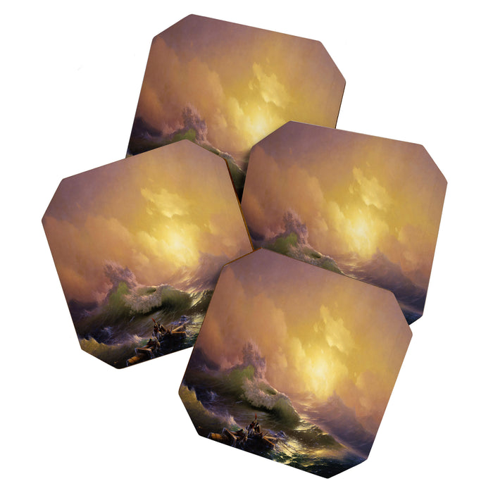 The Ninth Wave nautical sunset ocean storm landscape masterpiece by Ivan Aivazovsky Coaster Gallery Image 1