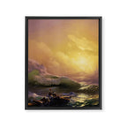 The Ninth Wave nautical sunset ocean storm landscape masterpiece by Ivan Aivazovsky Framed Canvas Print Gallery Image 6
