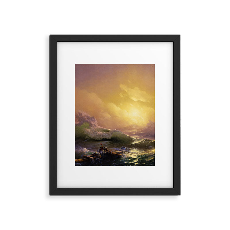 The Ninth Wave nautical sunset ocean storm landscape masterpiece by Ivan Aivazovsky Framed Art Print Gallery Image 5