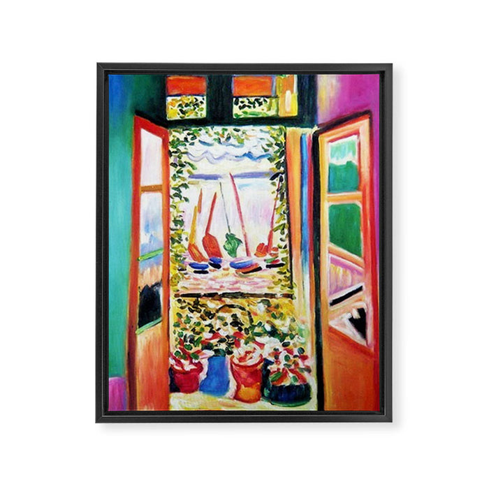 The Open Window Coastal - Floral and Maritime Collioure oil painting by Henri Matisse oil paint Framed Canvas Print Gallery Image 1