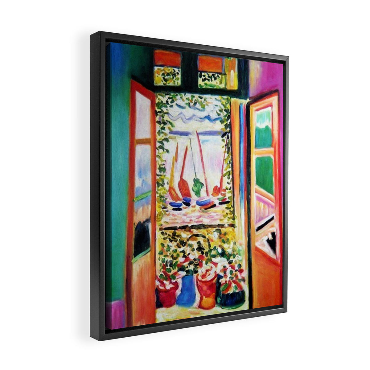 The Open Window Coastal - Floral and Maritime Collioure oil painting by Henri Matisse oil paint Framed Canvas Print Gallery Image 2