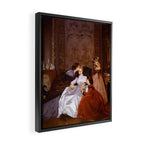 The Reluctant Bride | The Hesitant Fiancee still life female portrait painting by Auguste Toulmouche Framed Canvas Print Gallery Image 2