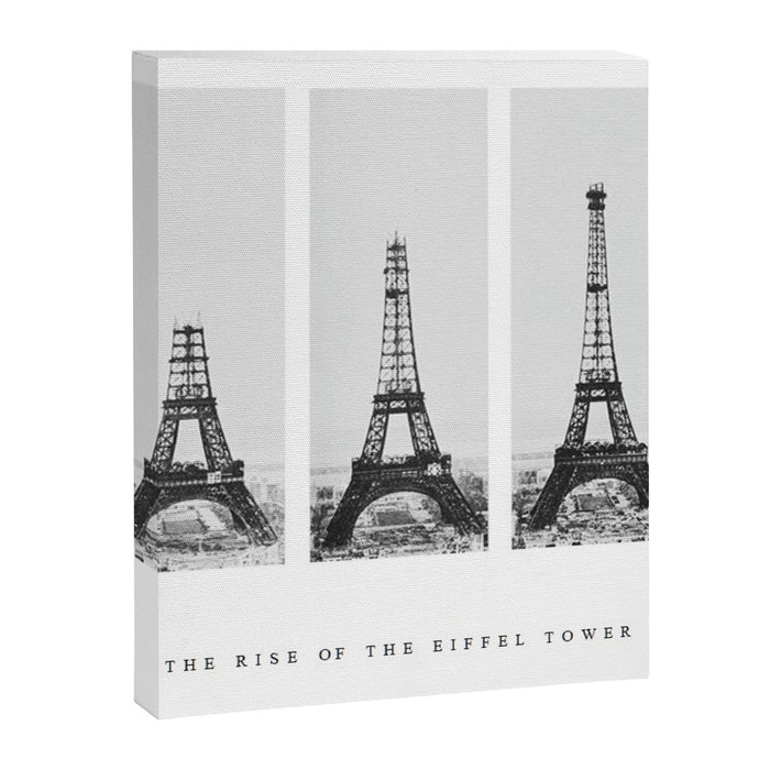 1888-1889 The Rise of the Eiffel Tower Construction Sequence black and white photography Canvas Print Gallery Image 1