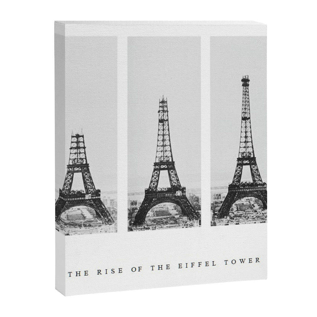 1888-1889 The Rise of the Eiffel Tower Construction Sequence black and white photography Canvas Print Gallery Image 6