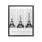 1888-1889 The Rise of the Eiffel Tower Construction Sequence black and white photography Framed Canvas Print Gallery Image 6