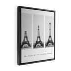 1888-1889 The Rise of the Eiffel Tower Construction Sequence black and white photography Framed Canvas Print Gallery Image 2