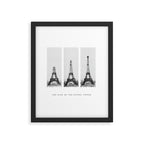 1888-1889 The Rise of the Eiffel Tower Construction Sequence black and white photography Framed Art Print Gallery Image 4