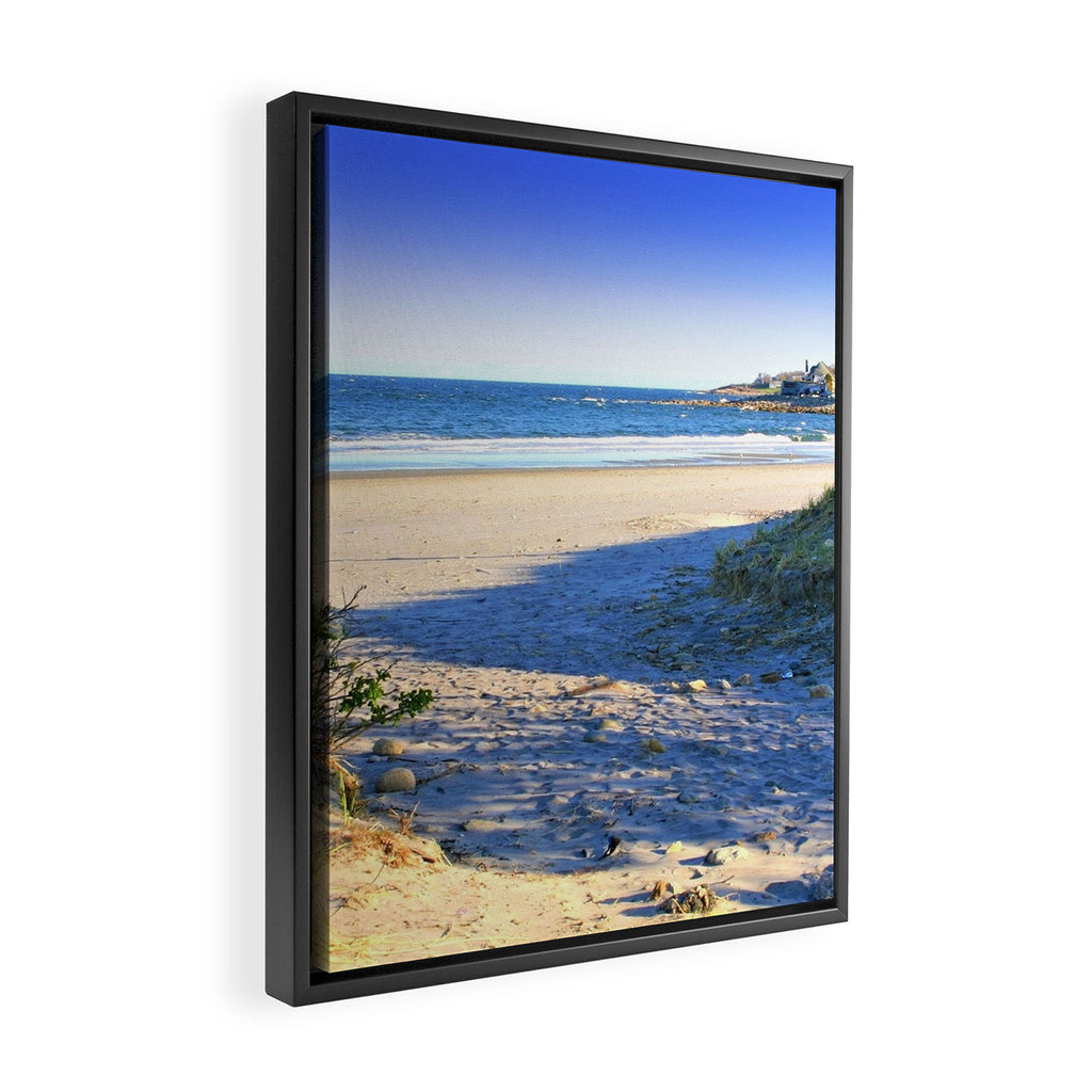 The Towers - Narragansett Town Beach, Rhode Island Framed Canvas Print Gallery Image 2