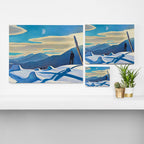 The Trapper, Winter Mountain landscape painting by Rockwell Kent Canvas Print Gallery Image 3