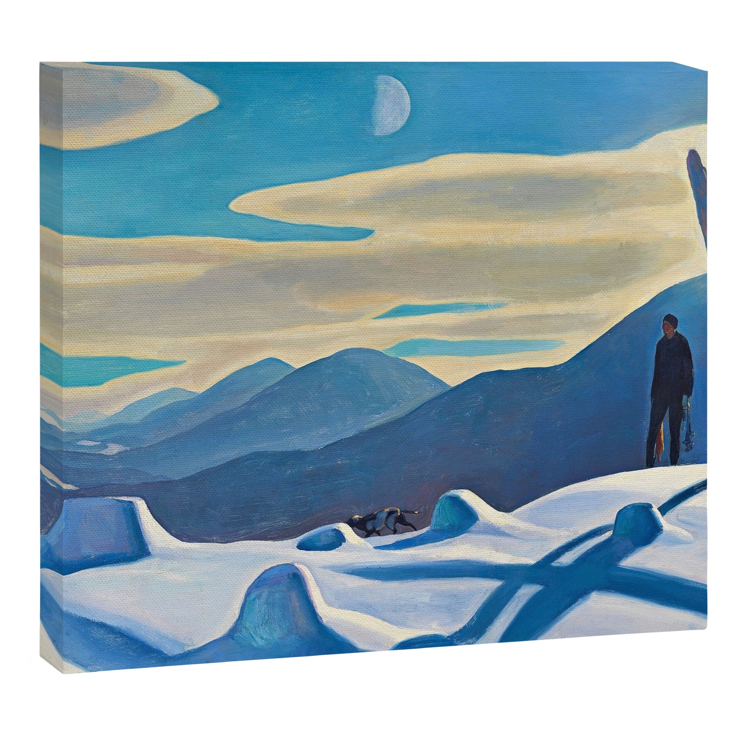 The Trapper, Winter Mountain landscape painting by Rockwell Kent Canvas Print Gallery Image 3