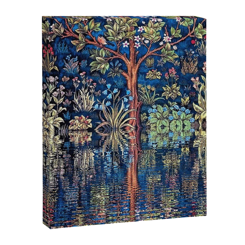 Tree of Life reflecting water of garden lily pond twilight blue nature landscape painting Canvas Print Gallery Image 8