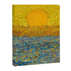 Van Gogh Sunrise over golden fields of wheat; Provence, France landscape painting Canvas Print Gallery Image 8
