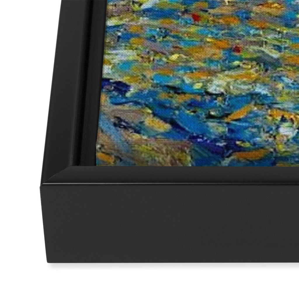 Van Gogh Sunrise over golden fields of wheat; Provence, France landscape painting Framed Canvas Print Gallery Image 3