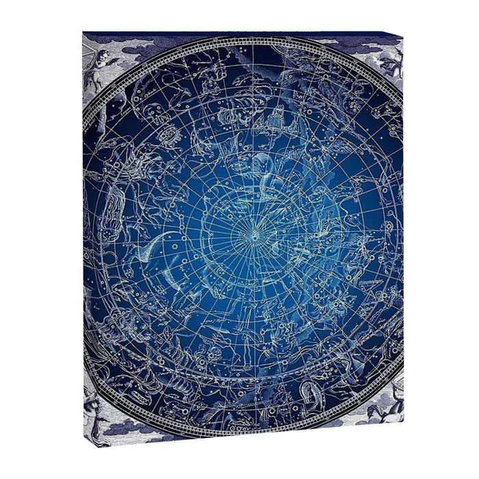 Vintage Celestial Constellations 17th Cenurty Star Map - Star Chart of the Constellations Canvas Print Gallery Image 1