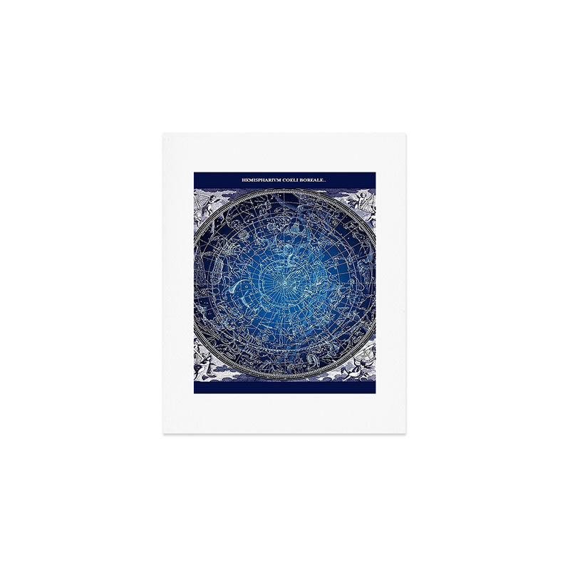 Vintage Celestial Constellations 17th Cenurty Star Map - Star Chart of the Constellations Art Print Gallery Image 1