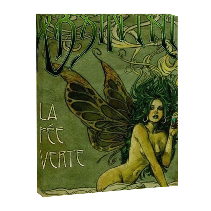 Vintage Parisian Green Fairy Absinthe Alcoholic Aperitif Advertisement Poster Canvas Print Gallery Image 1