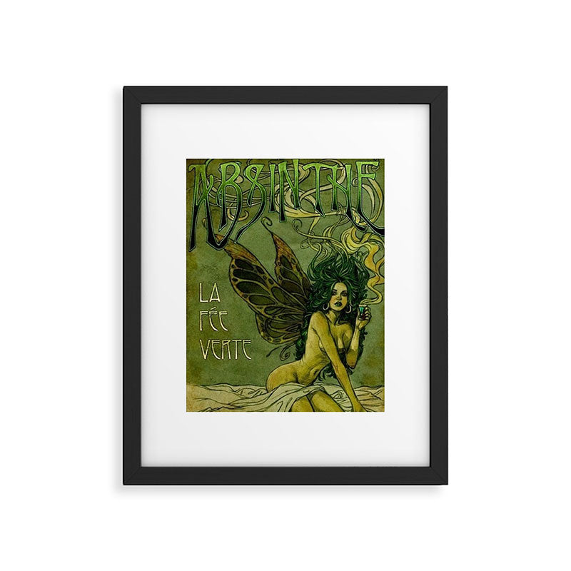 Vintage Parisian Green Fairy Absinthe Alcoholic Aperitif Advertisement Poster Framed Art Print Gallery Image 6