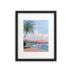 Waikiki Beach, Diamond Head, Oahu landscape painting by D. Howard Hitchcock Framed Art Print Gallery Image 5