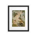 White Swans and the Maidens angelic garden landscape painting by Walter Crane  Framed Art Print Gallery Image 6