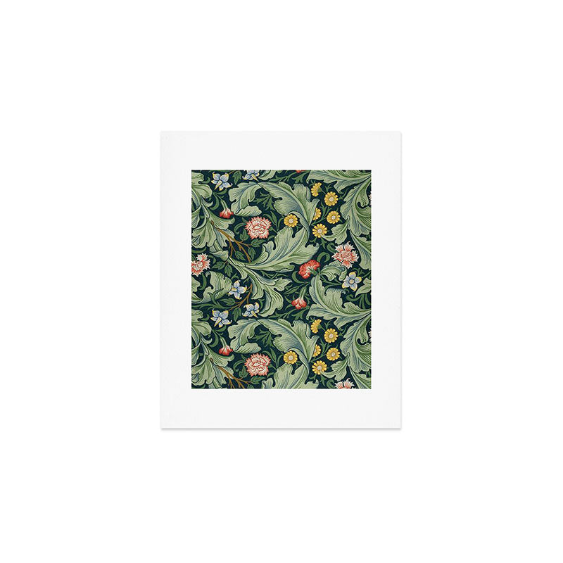William Morris Leicester Herbaceous Italian Laurel Acanthus Textile Colorful Floral Pattern Art Print Gallery Image 1