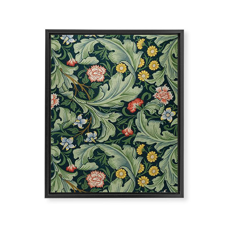 William Morris Leicester Herbaceous Italian Laurel Acanthus Textile Colorful Floral Pattern Framed Canvas Print Gallery Image 8