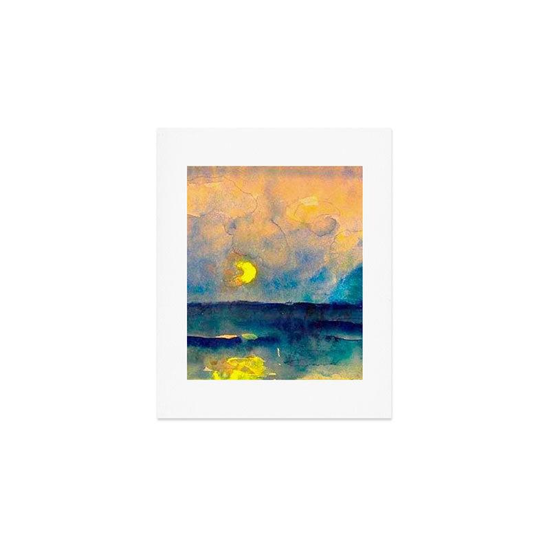 Yellow Moon (Over the Sea) landscape painting by Emil Nolde Art Print Gallery Image 1