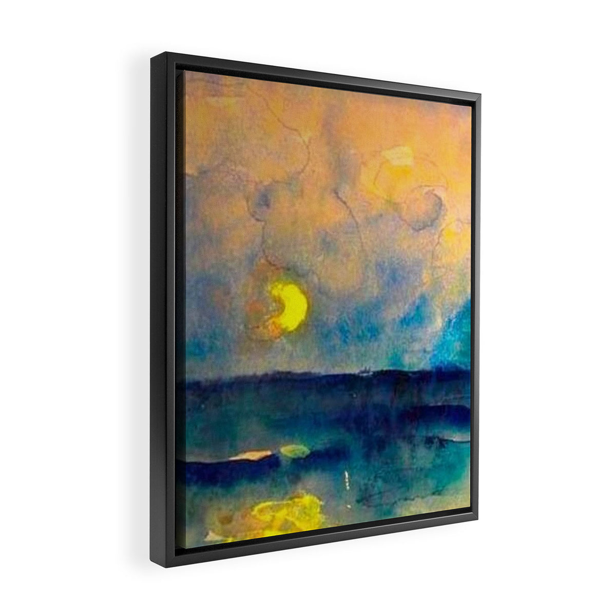 Yellow Moon (Over the Sea) landscape painting by Emil Nolde Framed Canvas Print Gallery Image 2