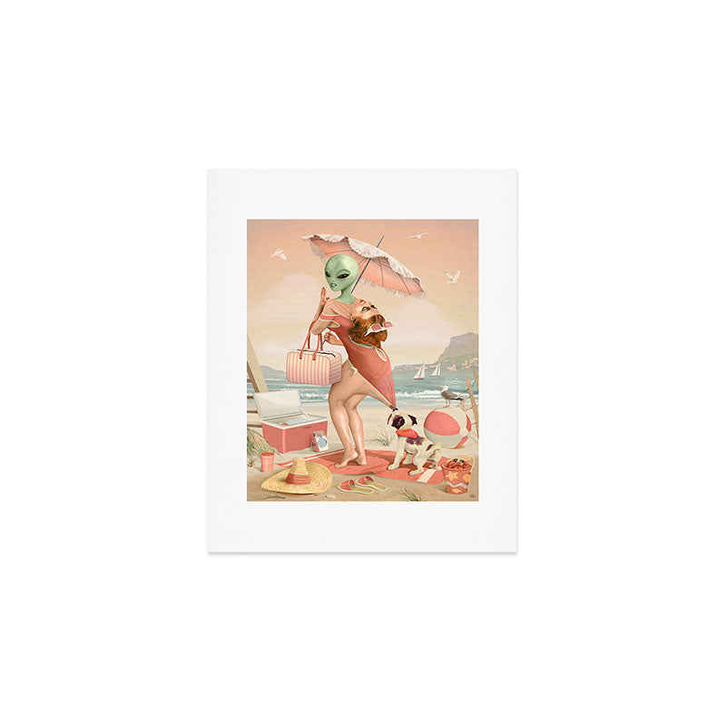Day at the Beach Art Print Gallery Image 1