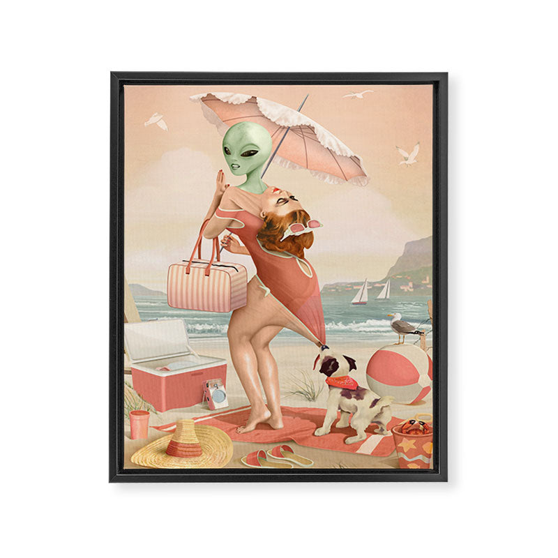 Day at the Beach Framed Canvas Print Gallery Image 6