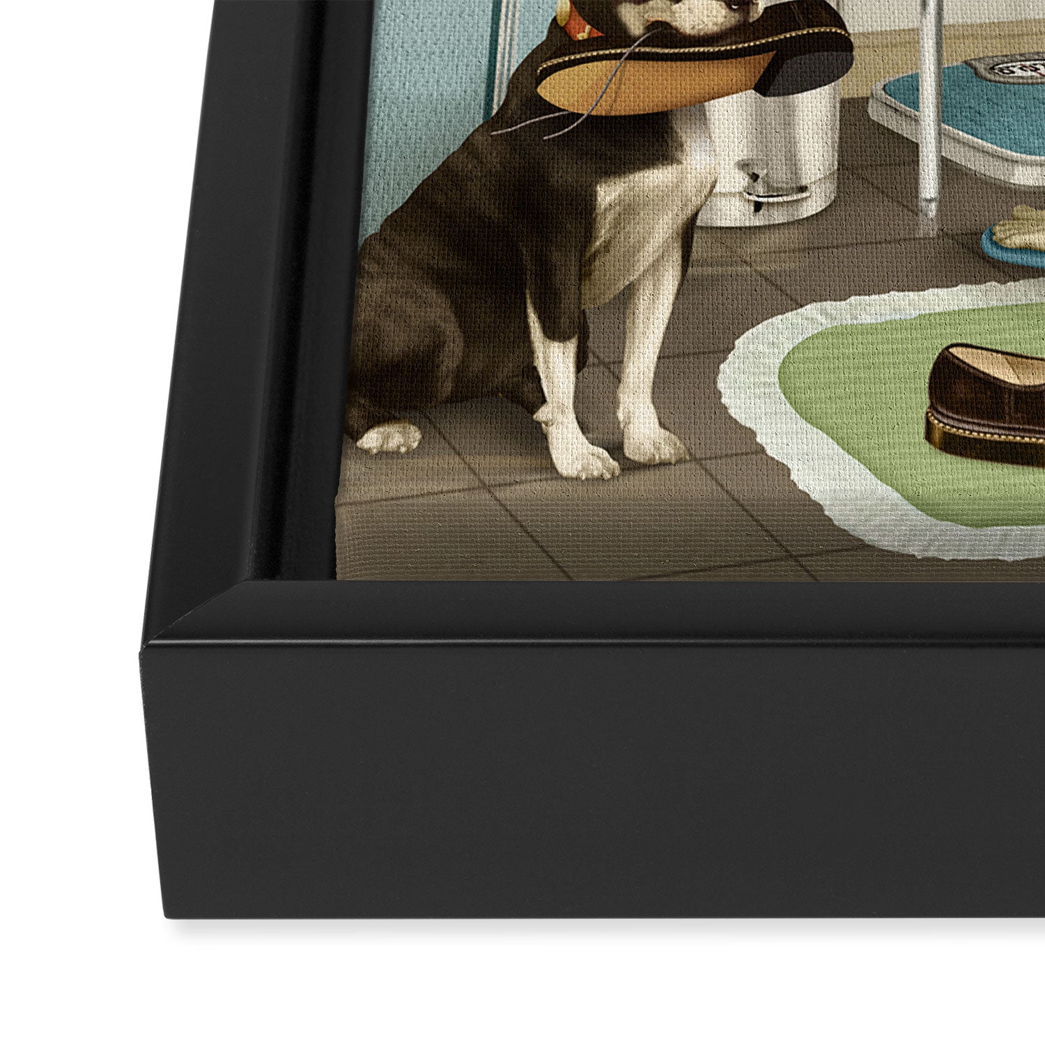 Morning Routine Framed Canvas Print Gallery Image 3