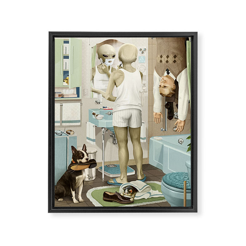 Morning Routine Framed Canvas Print Gallery Image 6