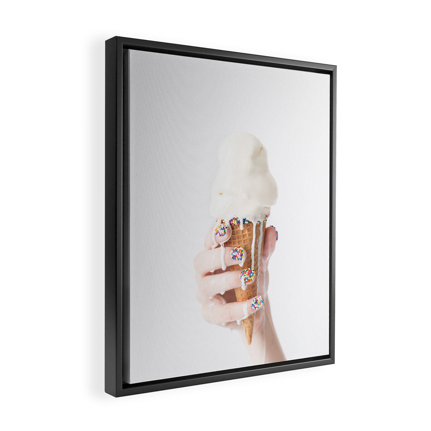 Melting Ice Cream Framed Canvas Print Gallery Image 2