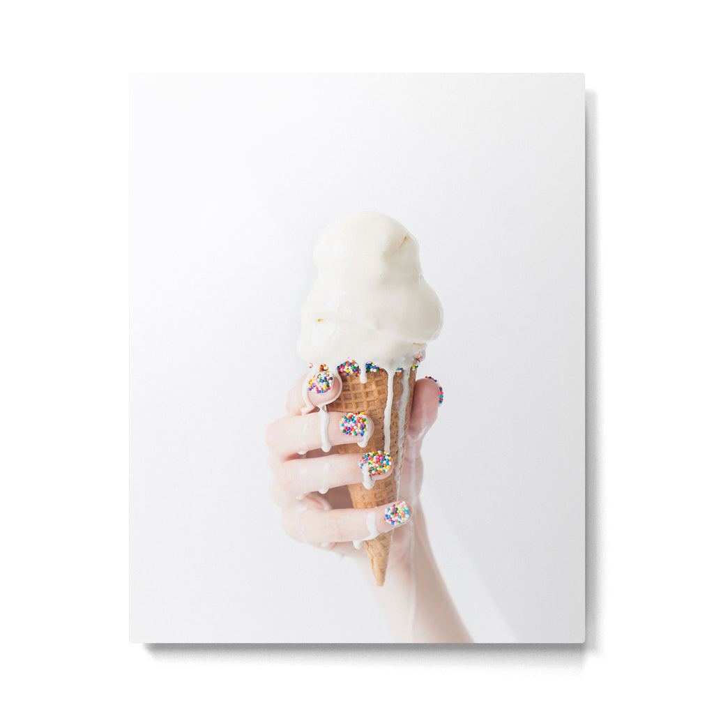 Melting Ice Cream Metal Print Gallery Image 1