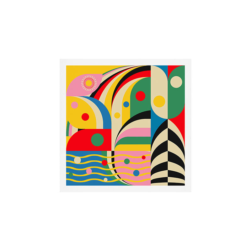 Barcelona Artists Inspired Abstract Geometry  Art Print Gallery Image 1