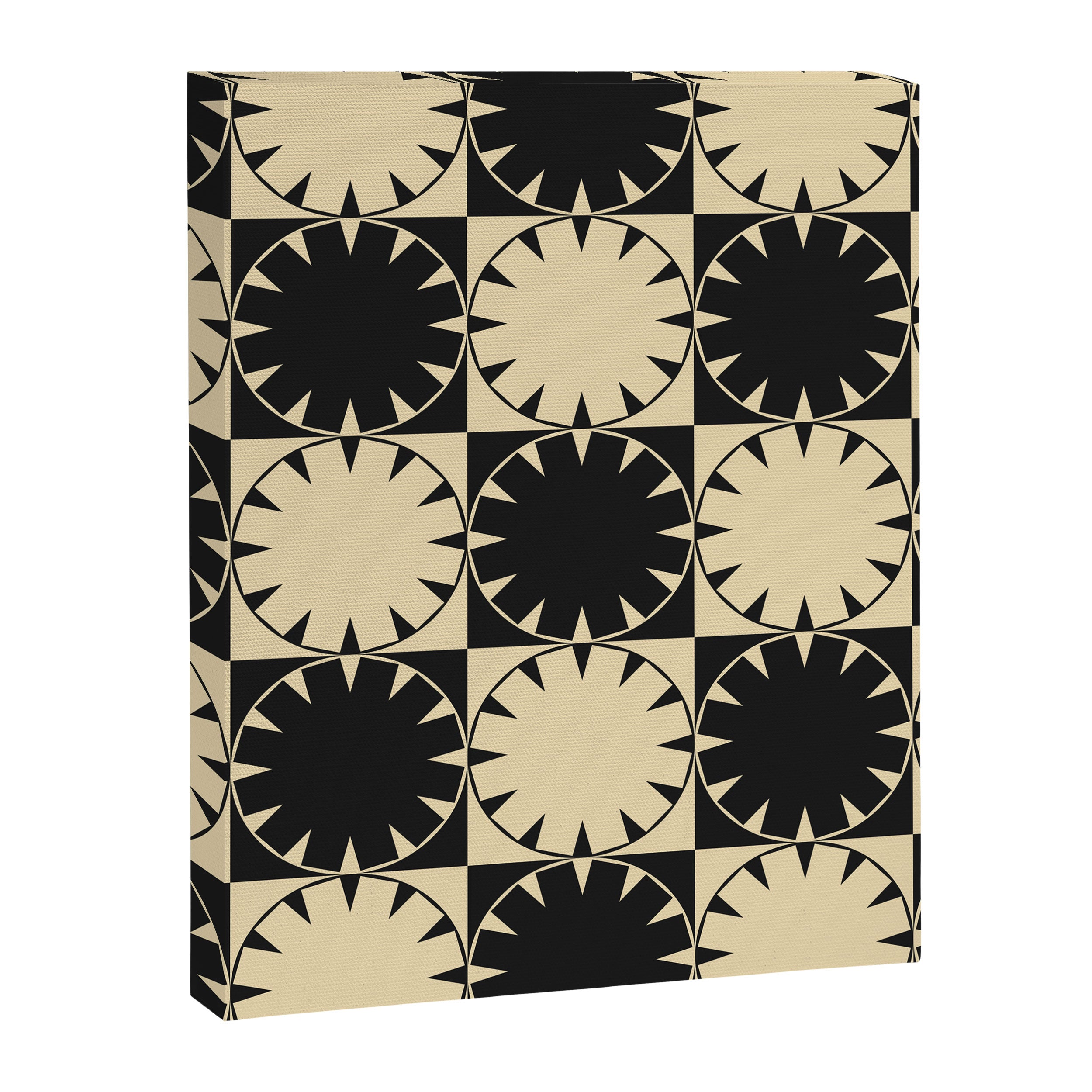Black and Beige Retro Canvas Print Gallery Image 8