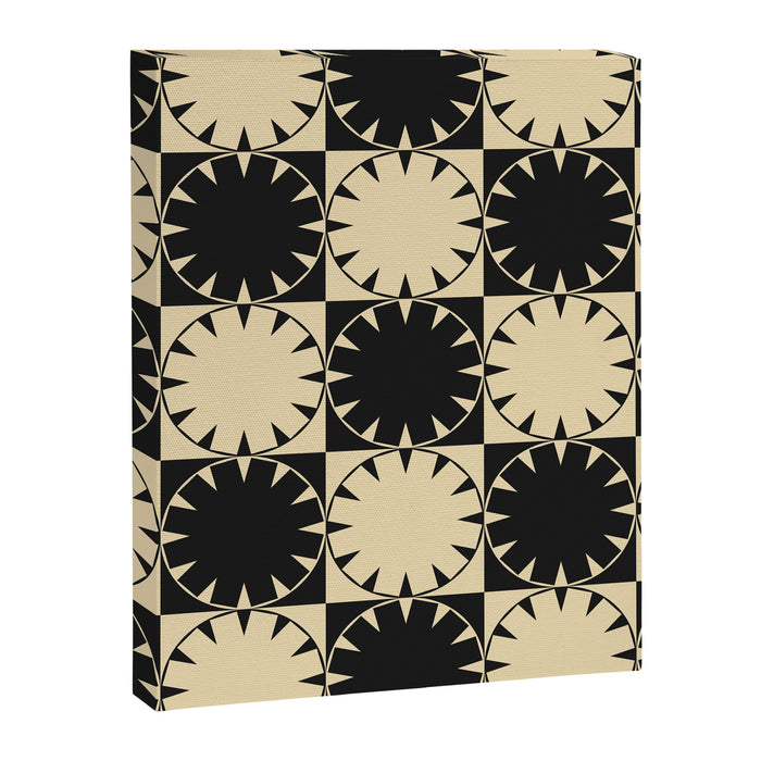 Black and Beige Retro Canvas Print Gallery Image 1