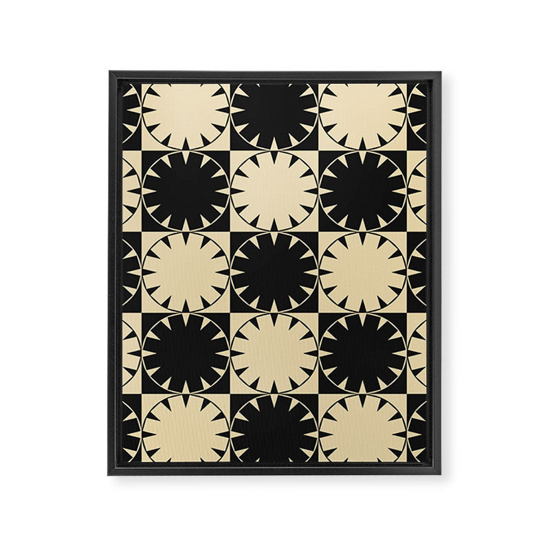 Black and Beige Retro Framed Canvas Print Gallery Image 8