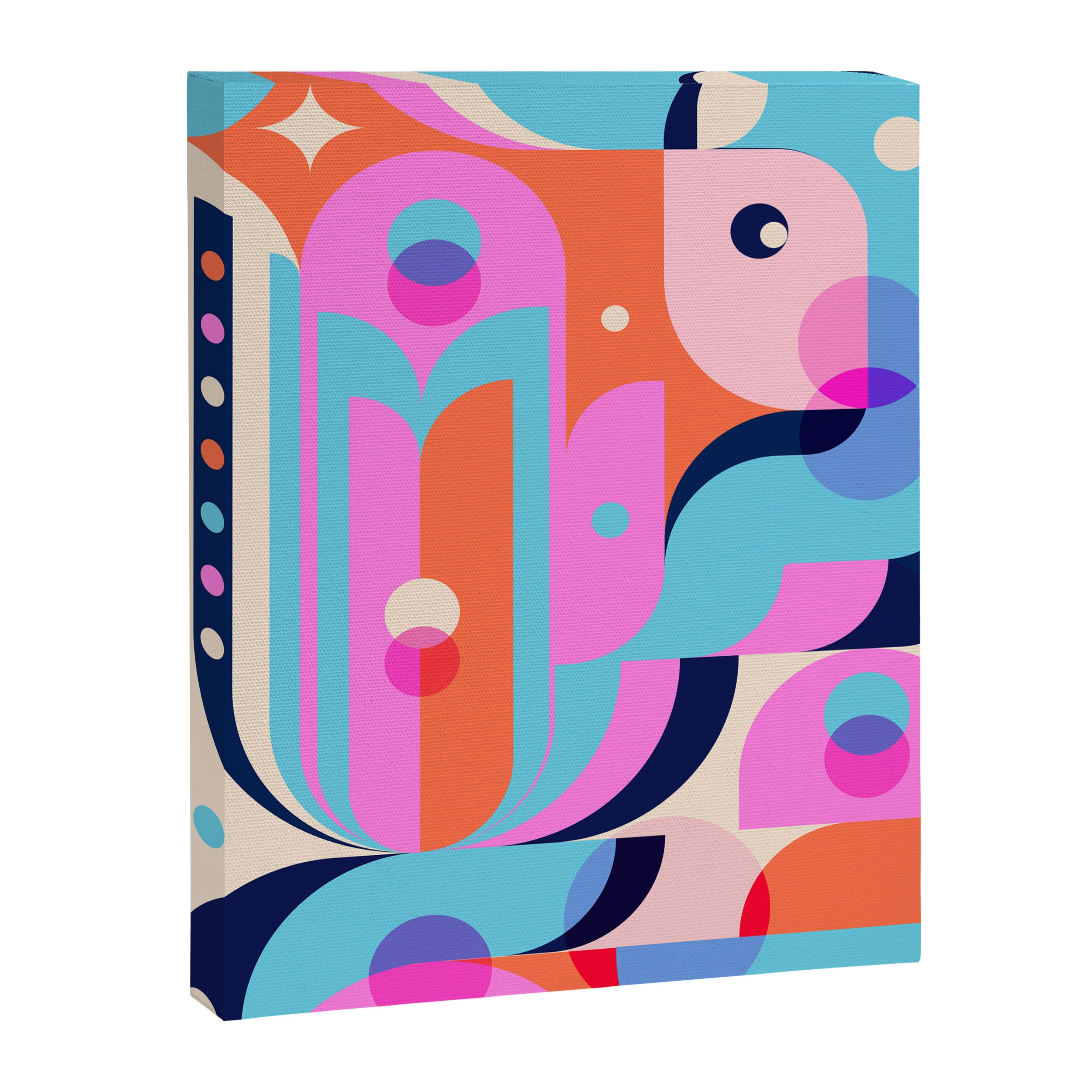 Blue Pink Girl Canvas Print Gallery Image 6